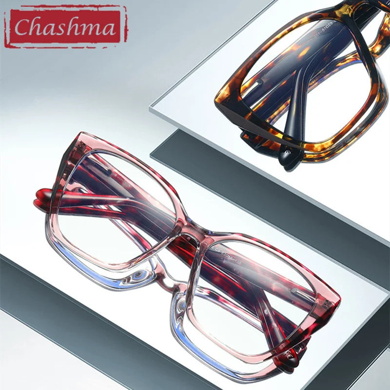 Chashma Women's Full Rim Square Cat Eye Tr 90 Titanium Eyeglasses 87216