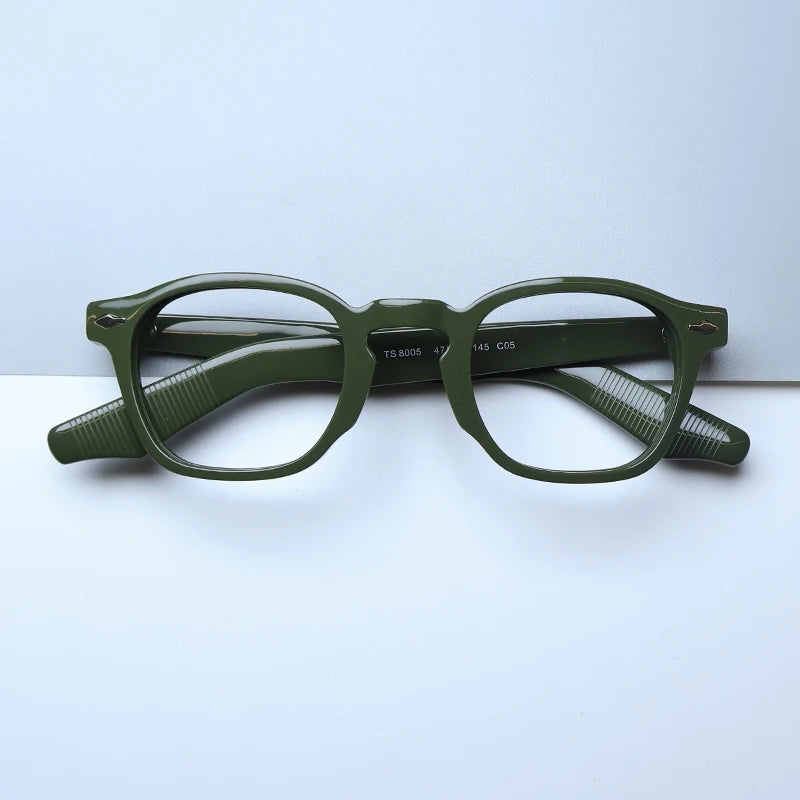 Gatenac Unisex Full Rim Square Acetate Eyeglasses Gxyj1453 Full Rim Gatenac Green
