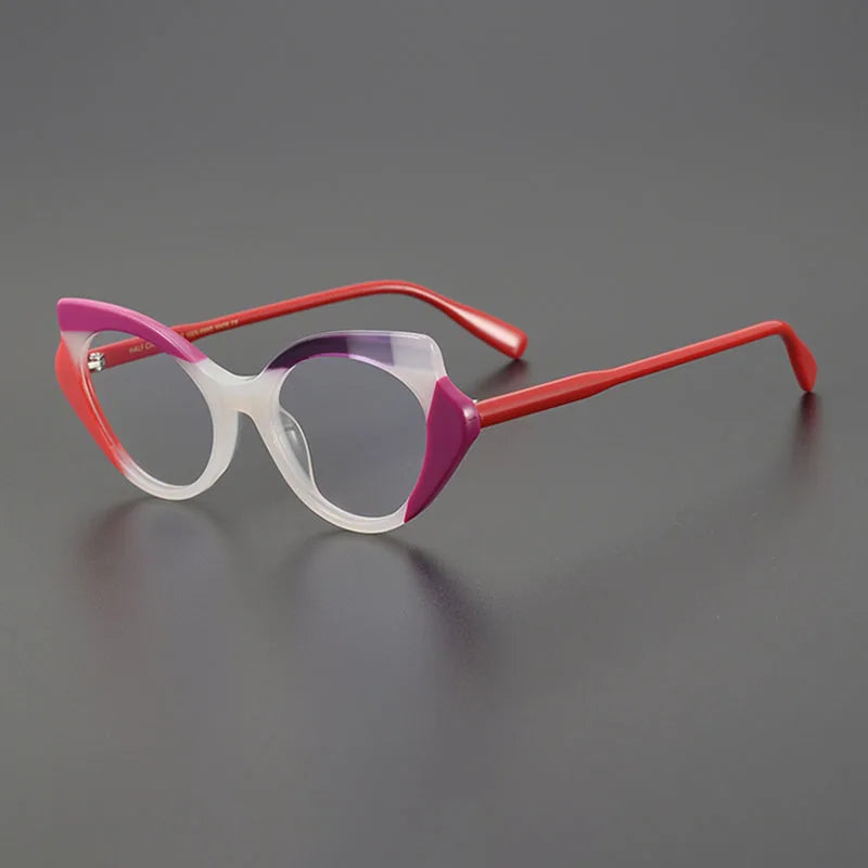 Nobler Unisex Full Rim Wide Edge Oval Cat Eye Acetate Eyeglasses H046 Full Rim Nobler C4