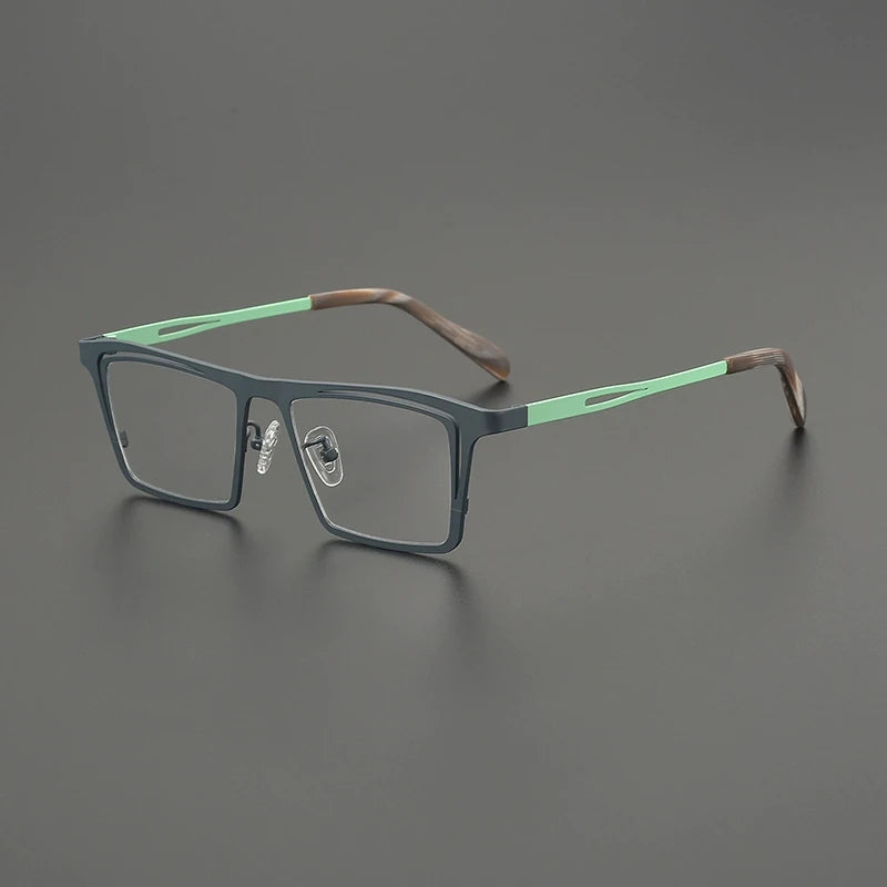 Gatenac Unisex Full Rim Brow Line Square Titanium Eyeglasses G85879