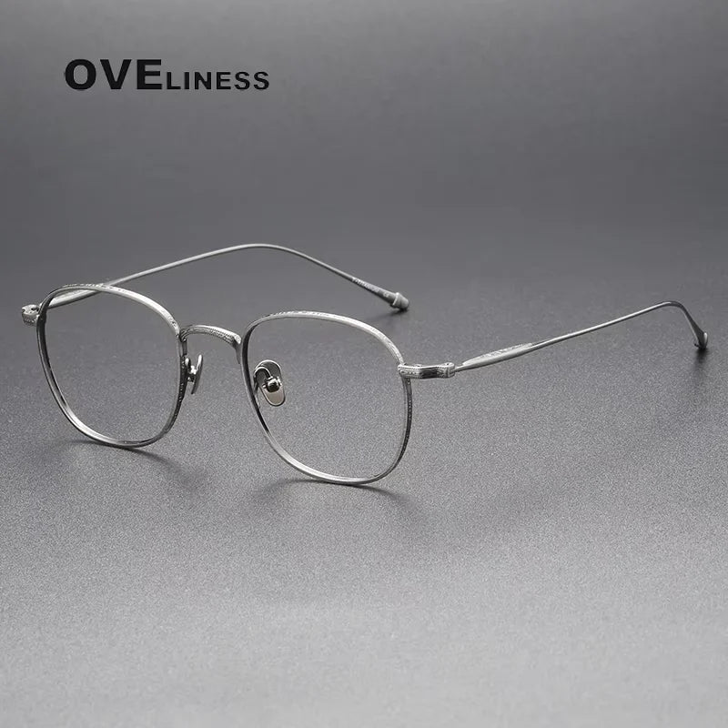 Oveliness Women's Full Rim Polygon Square Titanium Eyeglasses 23090