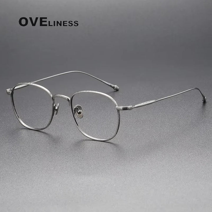 Oveliness Women's Full Rim Polygon Square Titanium Eyeglasses 23090