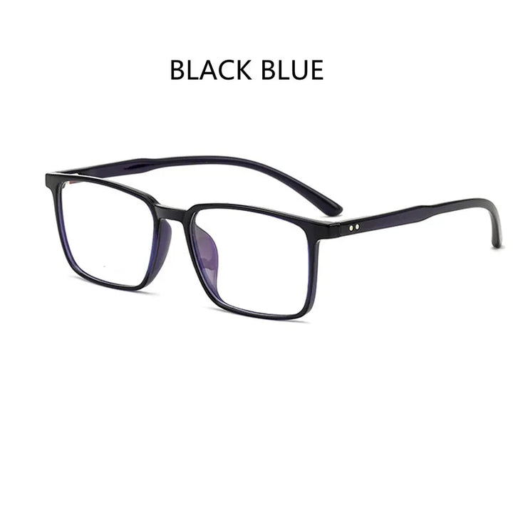 Kocolior Unisex Full Rim Square Acetate Tr 90 Hyperopic Reading Glasses D115 Reading Glasses Kocolior Black Blue China 0