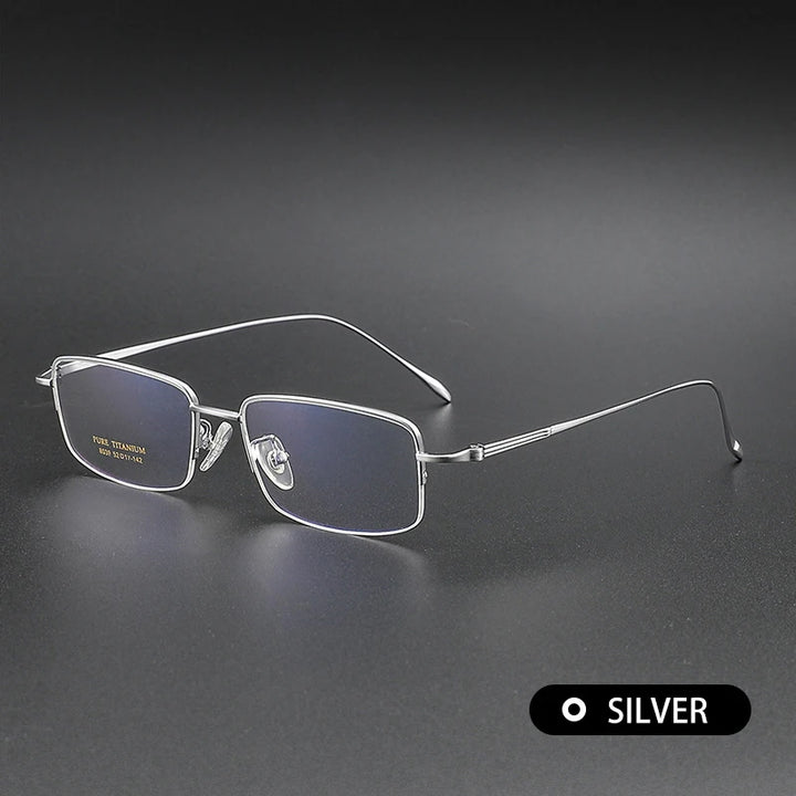Vicky Unisex Semi Rim Square Titanium Reading Glasses V0839 Reading Glasses Vicky +150 8039-C4-SILVER