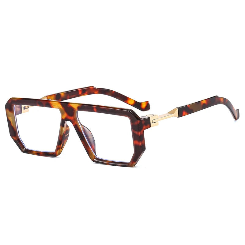 Kocolior Unisex Full Rim Square Brow Line Alloy PC Reading Glasses 8725 Reading Glasses Kocolior Leopard 0