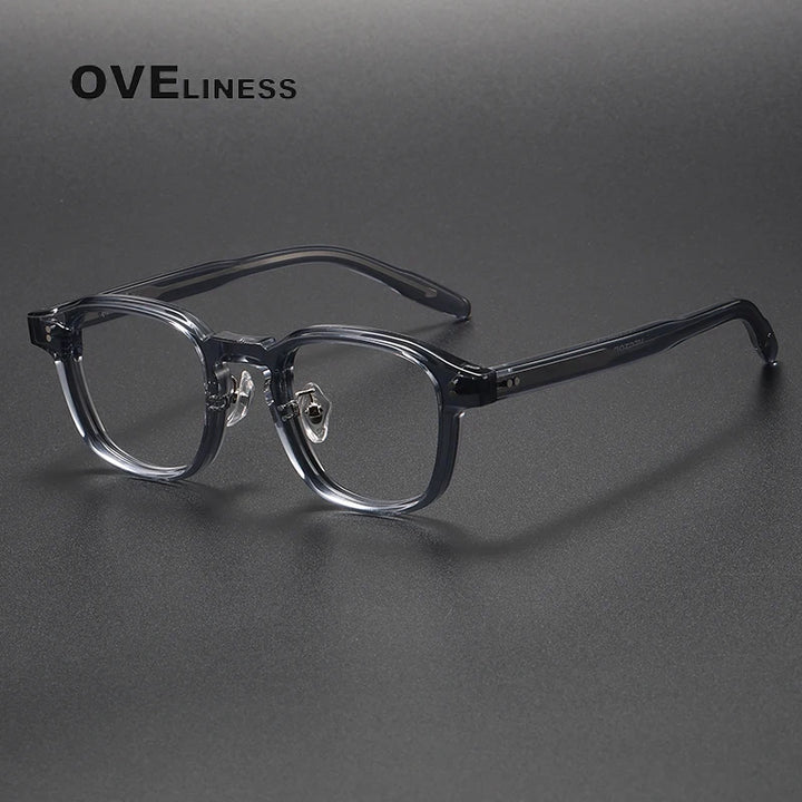 Oveliness Unisex Full Rim Square Acetate Eyeglasses V013 Full Rim Oveliness grey