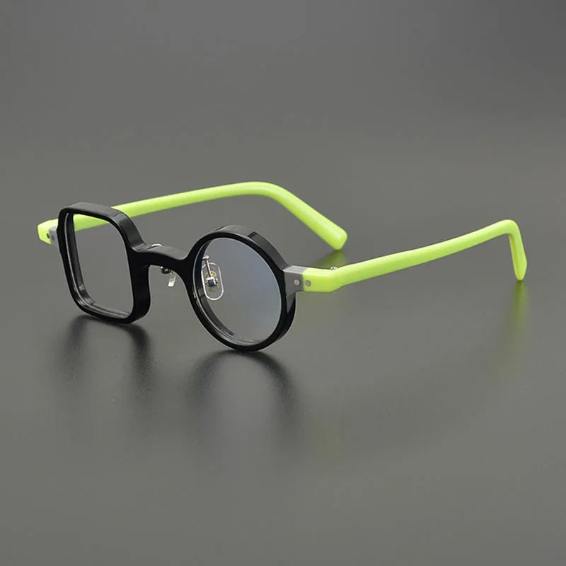 Nobler Unisex Full Rim Irregular Square Round Acetate Eyeglasses H057 Full Rim Nobler C1