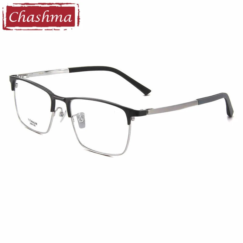 Chashma Ottica Men's Full Rim Square Titanium Eyeglasses 406909