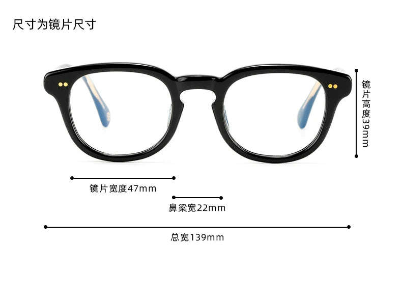 Nobler Women's Full Rim Square Thick Acetate Eyeglasses 841060 Full Rim Nobler