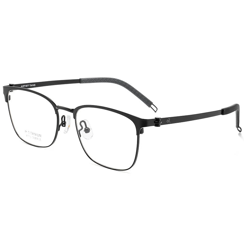Bclear Unisex Full Rim Square Titanium Eyeglasses A113 Full Rim Bclear