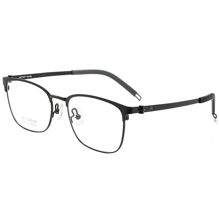 Bclear Unisex Full Rim Square Titanium Eyeglasses A113 Full Rim Bclear
