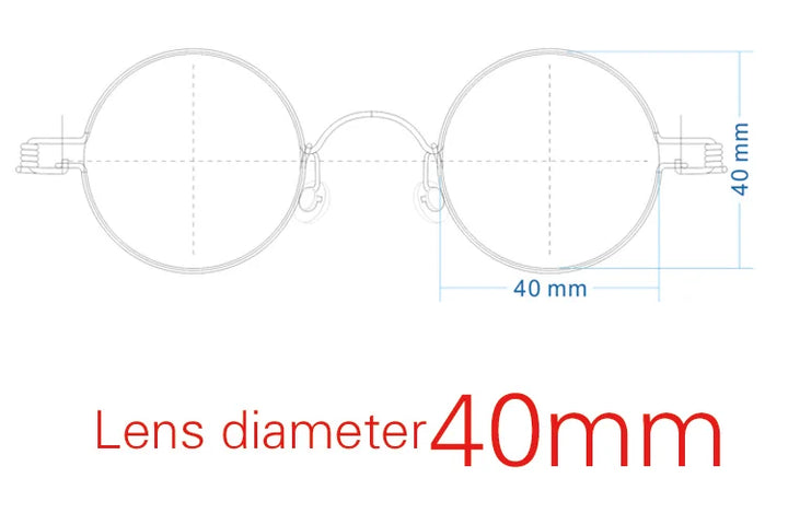 Yujo Unisex Full Rim Round Steel Custom Reading Glasses 61445