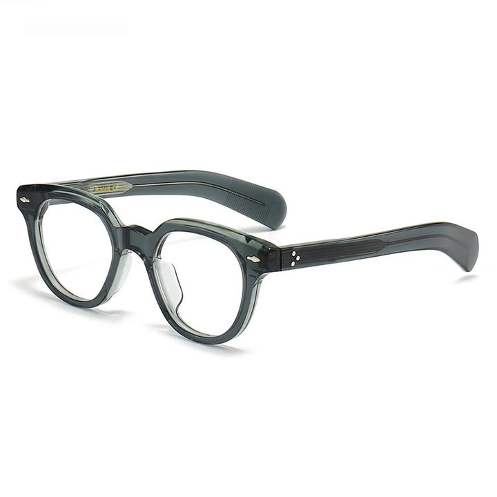 Black Mask Unisex Full Rim Irregular Oval Acetate Eyeglasses 2241 Full Rim Black Mask