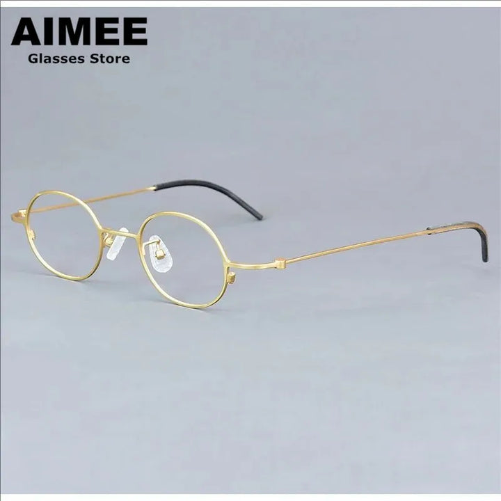 Aimee Unisex Full Rim Round Oval Titanium Eyeglasses 422516