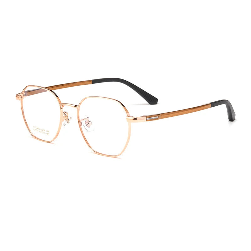 Hotochki Women's Full Rim Polygon Titanium-Alloy Eyeglasses 480003