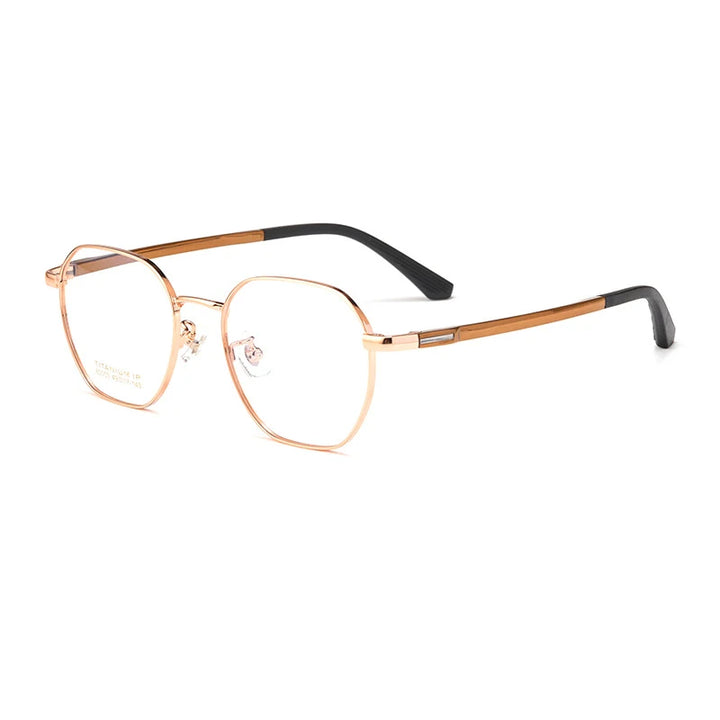 Hotochki Women's Full Rim Polygon Titanium-Alloy Eyeglasses 480003