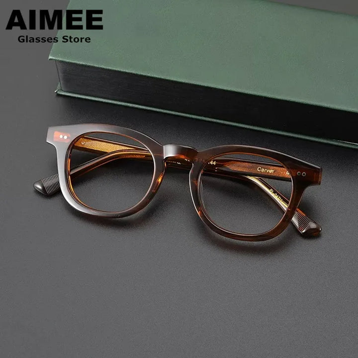 Aimee Unisex Full Rim Square Thick Acetate Eyeglasses14322