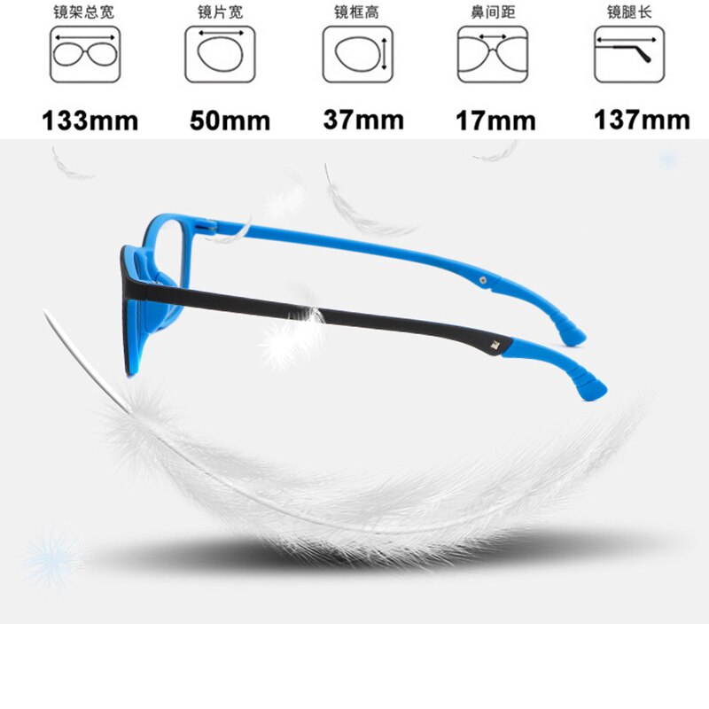 Zirosat Unisex Children's Full Rim Polygon Silicone Square 1690 Full Rim Zirosat