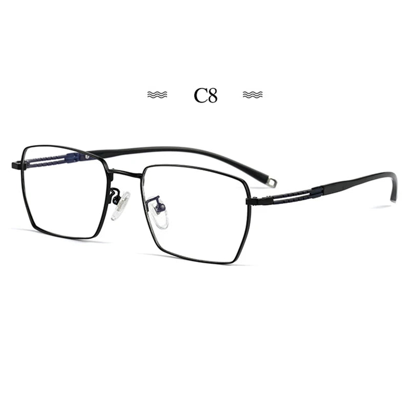 Hotochki Women's Full Rim Polygon Square Titanium Eyeglasses 860347