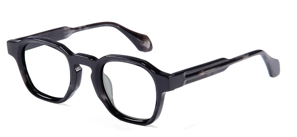 Esnbie Unisex Full Rim Polygon Round Acetate Eyeglasses 696153