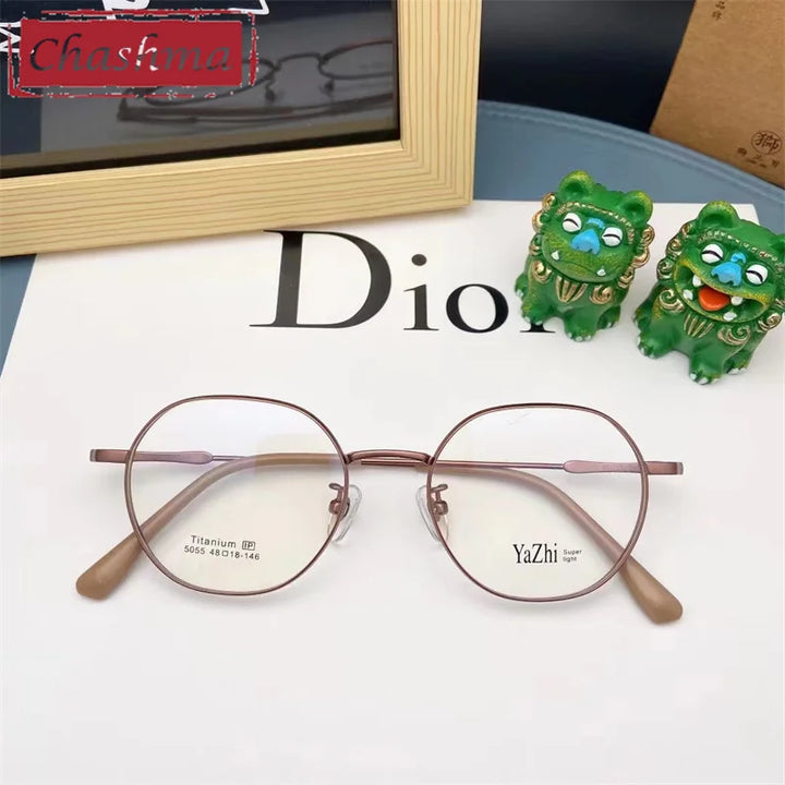 Chashma Unisex Full Rim Flat Top Oval Titanium Eyeglasses 50557