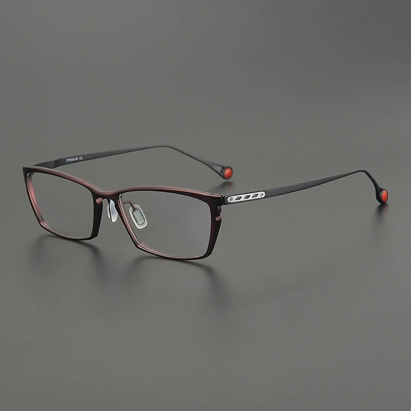 Gatenac Unisex Full Rim Square Brow Line Titanium Eyeglasses Gxyj2117