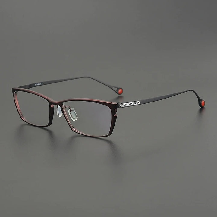 Gatenac Unisex Full Rim Square Brow Line Titanium Eyeglasses Gxyj2117