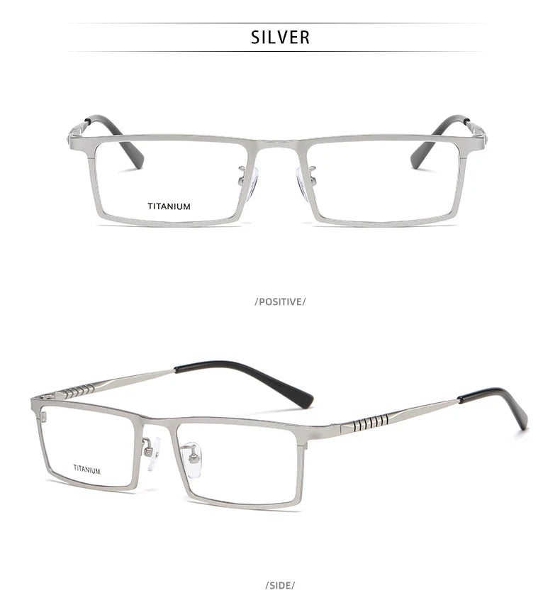 Reven Jate Mens Full Rim Square Titanium Eyeglasses P8808 Full Rim Reven Jate   