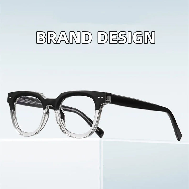 Kocolior Unisex Full Rim Square Acetate Hyperopic Reading Glasses 2120 Reading Glasses Kocolior