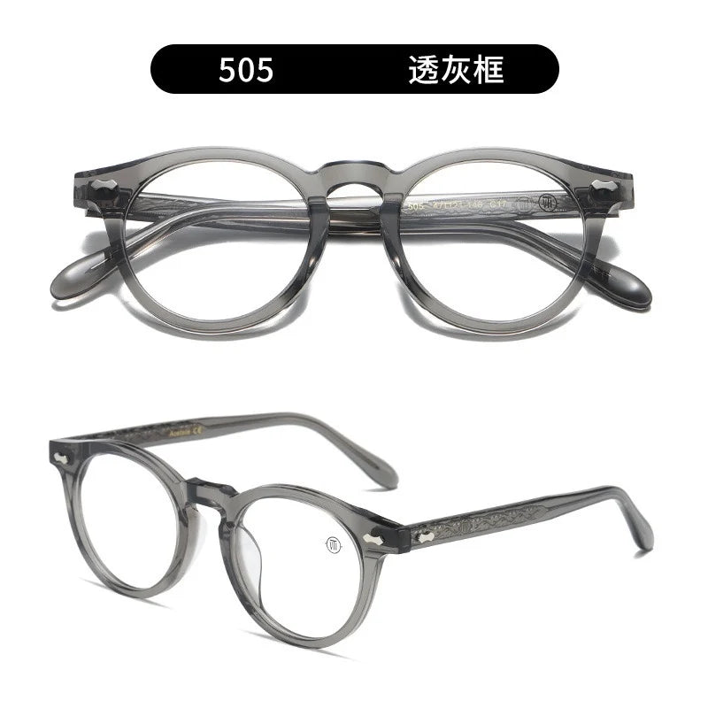 Nobler Unisex Full Rim Round Cat Eye Acetate Eyeglasses C505 Full Rim Nobler C17