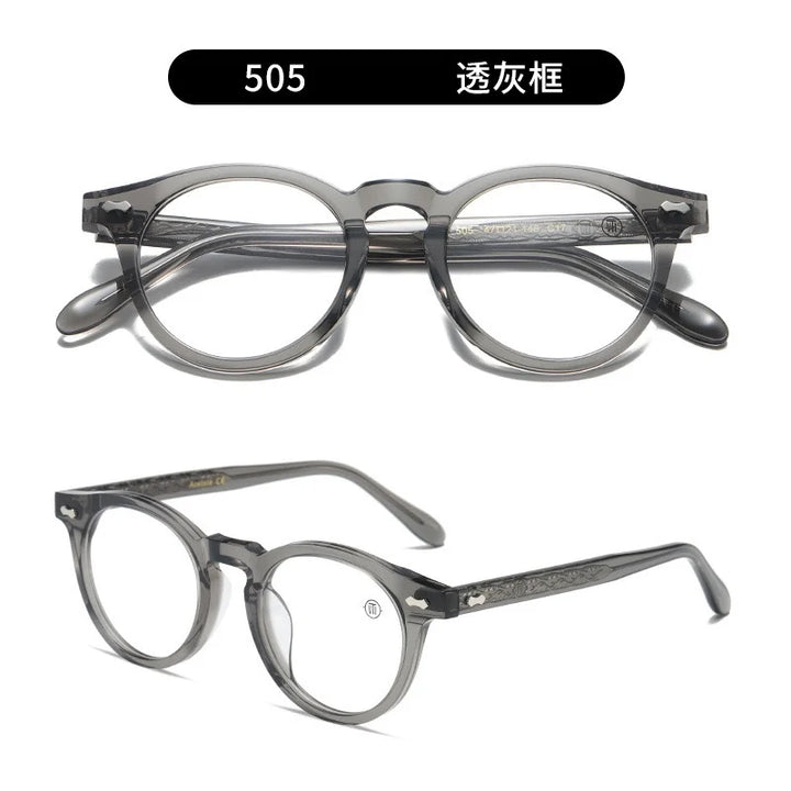 Nobler Unisex Full Rim Round Cat Eye Acetate Eyeglasses C505 Full Rim Nobler C17