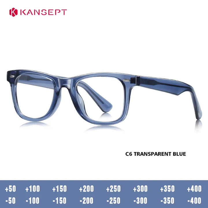 Kansept Unisex Full Rim Square Tr 90 Alloy Reading Glasses 62028