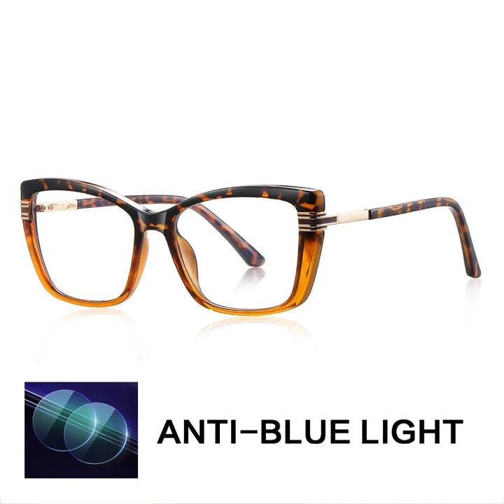 Gatenac Women's Full Rim Square Tr 90 Titanium Reading Glasses Gxy2273