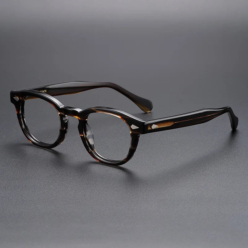 Yimaruili Unisex Full Rim Oval Square Acetate Eyeglasses 56006