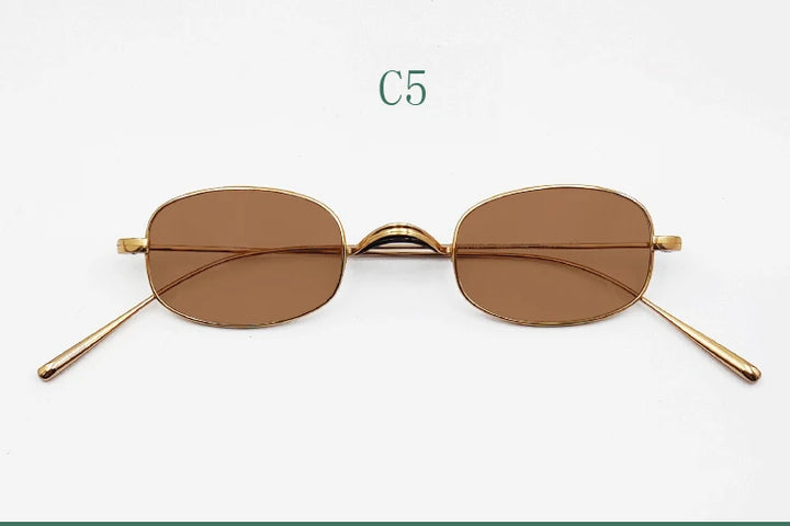 Yujo Unisex Full Rim Small Square Titanium Polarized Sunglasses 3024 Sunglasses Yujo C5 CHINA