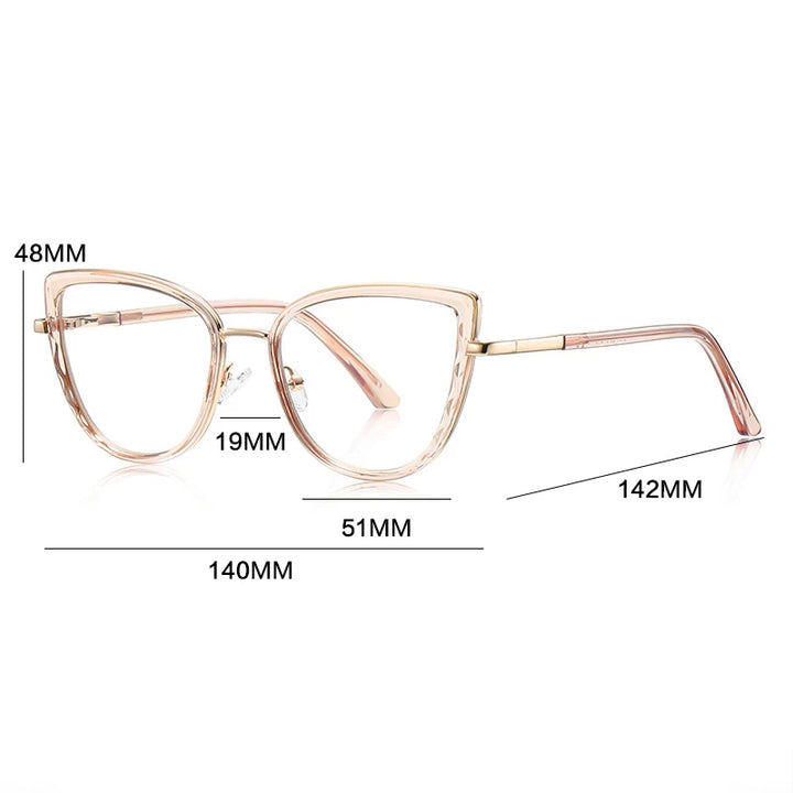 Gatenac Women's Full Rim Cat Eye Tr 90 Titanium Reading Glasses Gx3151