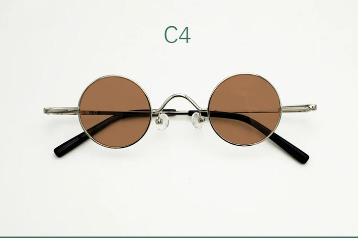 Yujo Unisex Full Rim Small Round Alloy Polarized Sunglasses 3836 Full Rim Yujo C4 CHINA