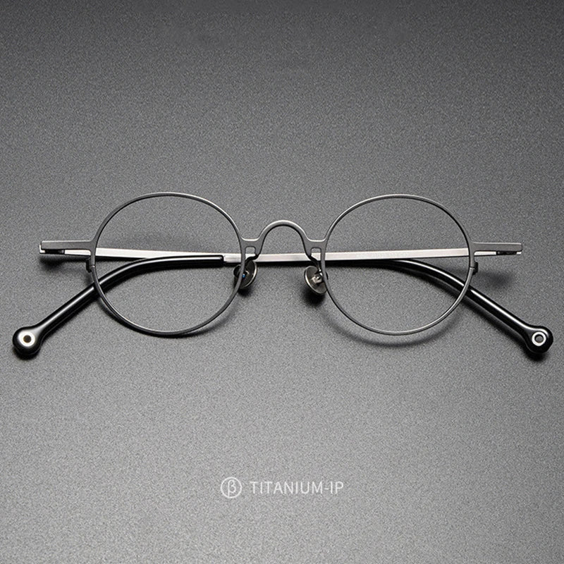 Kocolior Unisex Full Rim Round Titanium Eyeglasses K2480 Full Rim Kocolior