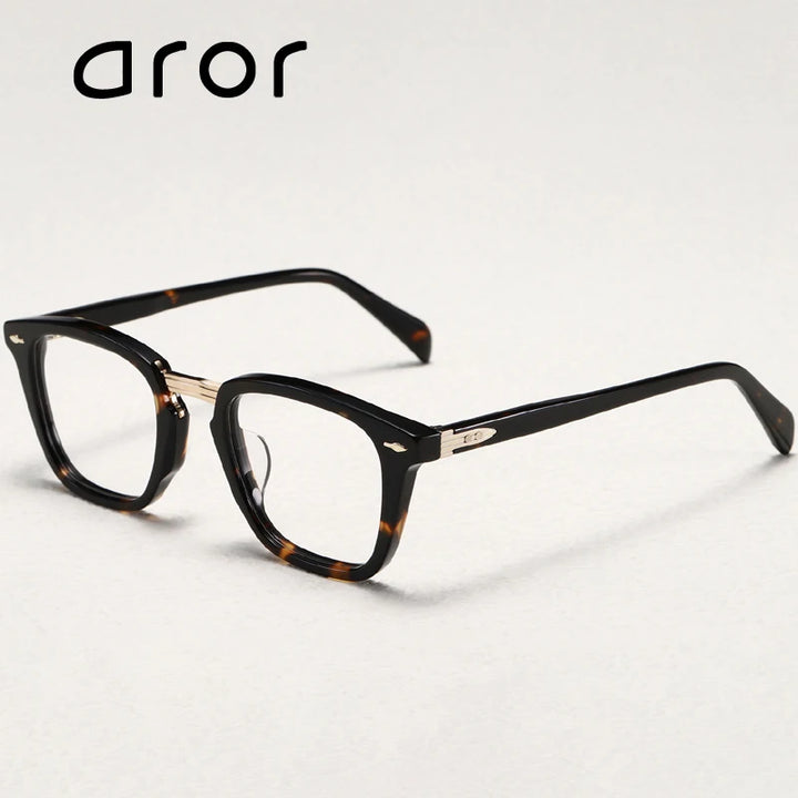 Aror Women's Full Rim Square Thick Acetate Alloy Eyeglasses 19133