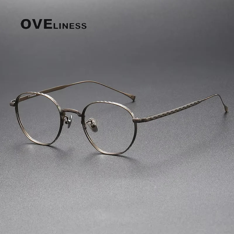 Oveliness Unisex Full Rim Oval Square Titanium Eyeglasses 313163