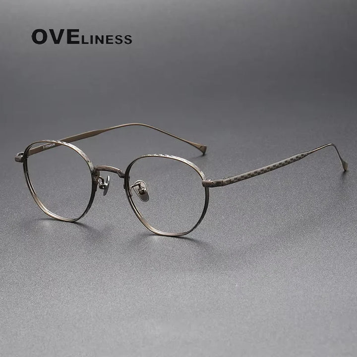 Oveliness Unisex Full Rim Oval Square Titanium Eyeglasses 313163