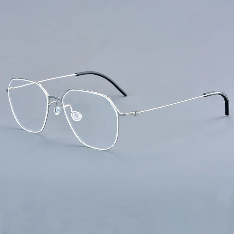 Aimee Unisex Full Rim Polygon Oval Titanium Eyeglasses 15505