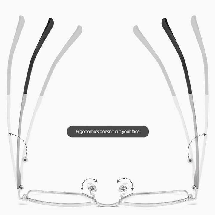 Hotochki Unisex Full Rim Square Titanium Eyeglasses N80012n Full Rim Hotochki