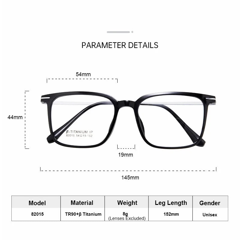 Gmei Women's Full Rim Square Tr 90 Titanium Eyeglasses 82015