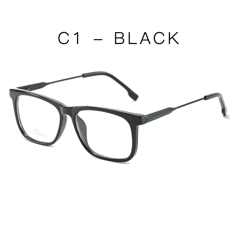 Hotochki Unisex Full Rim Square Tr 90 Alloy Eyeglasses 907849