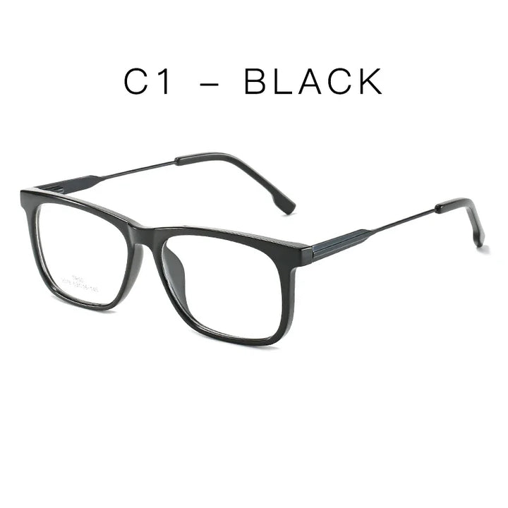 Hotochki Unisex Full Rim Square Tr 90 Alloy Eyeglasses 907849