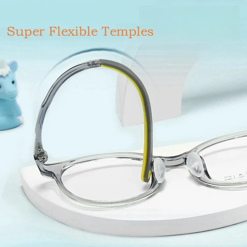 Yimaruil Unisex Children's Full Rim Round Tr 90 Sillicone Eyeglasses 2207 Full Rim Yimaruili Eyeglasses