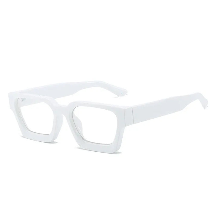 Kocolior Unisex Full Rim Square Acetate Hyperopic Reading Glasses 229402 Reading Glasses Kocolior White 0 