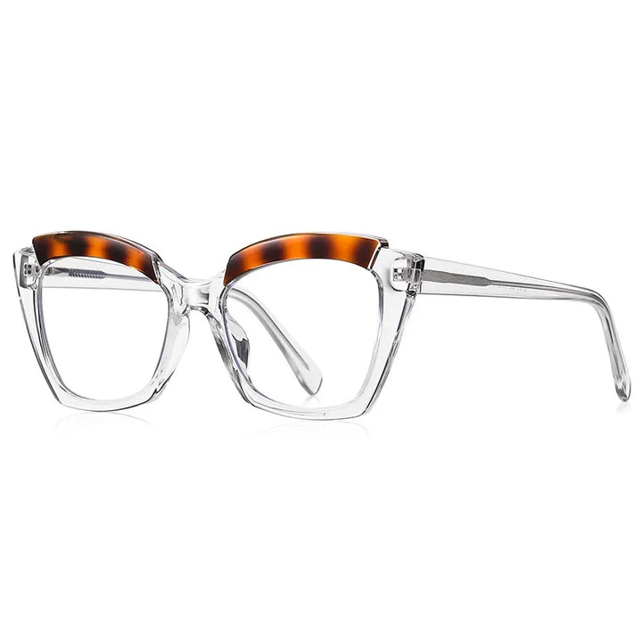 Hotony Unisex Full Rim Square Cat Eye Tr 90 PC Eyeglasses 212299