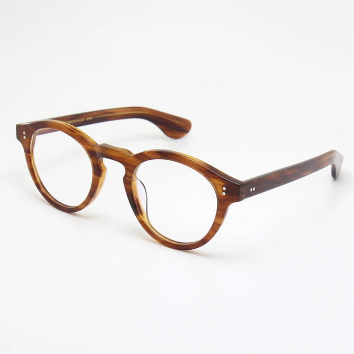 Black Mask Unisex Full Rim Oval Round Acetate Eyeglasses 195142